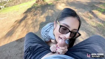Curvy Teen Madison Wilde Sucks Cock Outdoors and Fucks Hard in Hotel