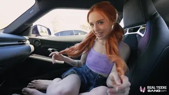 Sexy Ginger Teen Madi Collins Flashes Her Hairy Pussy And Fucks Hard