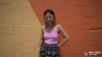 Blonde Asian Lulu Chu Fucked Hard In Skirt During Explicit Audition