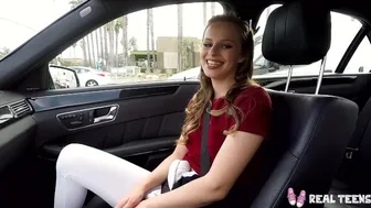 Petite Teen Jillian Janson Flashes Her Tight Body in Public Car Encounter