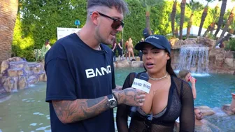 Sizzling Summer Pool Party with Tattooed Brunette Luna Star