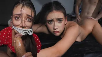 Vixi Rafi Begs for More After Taking Two Hard Cocks in Rough Threesome