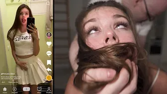 College Cutie WRECKED By Two Big Cocks Princess Alice