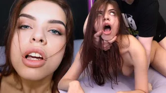 Sultry Brunette Emily Mayers Begs for Rough Hardcore Fucking and Creampie