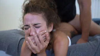 Screaming Brunette Endures Rough Thrusts and Explosive Facial Climax