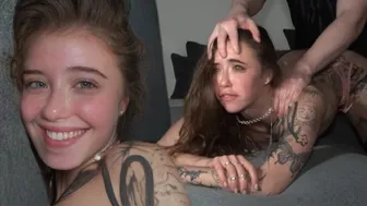 Rough Face Fuck Session with a Gorgeous Brunette Teenager Eden Ivy