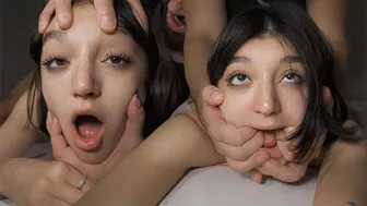 Skinny Teen Slut Takes Ruthless Pounding as She Screams in Shock