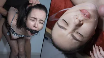 Mamacita Loves Rough Spanish Babe Gagged Bent Over Covered in Cum