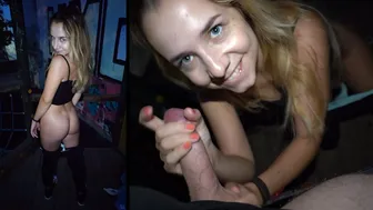 Petite Blonde Takes a Thick Facial After Rough Public Doggystyle