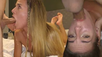 College Girl's First Throatpie Loves Rough Throat Fucking on Spring Break