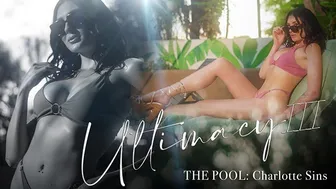 Skinny brunette Charlotte Sins fucks by the pool with Codey Steele