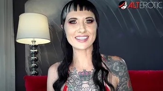 Tattooed alt model Kristy Lee strips in a steamy behind the scenes interview