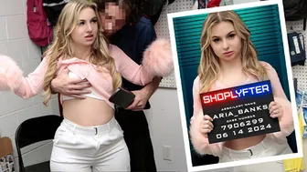 Bratty Coed Aria Banks Gets Roughly Punished by Security Guard Billy Boston's Cock