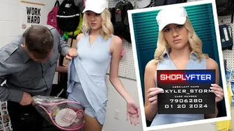 Busty Blonde Skyler Storm Strip Searched By Guard After Shoplifting