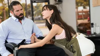Petite Stylist Serena Can't Handle Customer's Huge Cock in Her Mouth