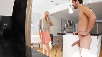 Logan fucks hot blonde nanny Elsa Jean after watching her cam show
