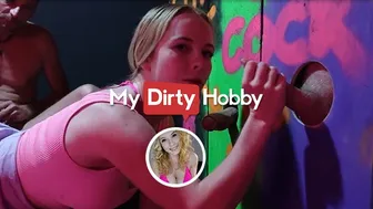Mia Adler gets gangbanged at the gloryhole with big tits and big cocks