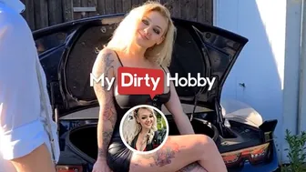 Tattooed babe Valery Venom gets fucked by fans in public