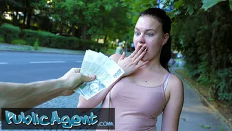 Kiara Flow flaunts her long legs and fucks outdoors in public