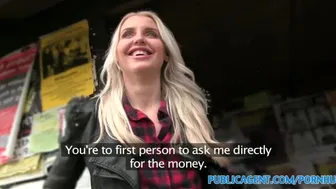 Tall British blonde Lexi Lou fucks a stranger in public