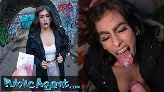 Sexy Colombian babe Alicia Trece sucks and fucks outdoors in public