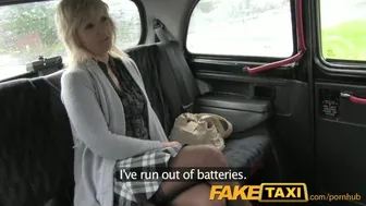 Mature blonde mom enjoys a wild ride in a taxi