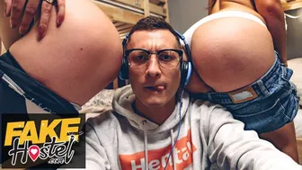 Italian teen loves hentai geek and joins a wild threesome