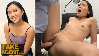 Asian teen with tight pussy gets fucked hard by older man