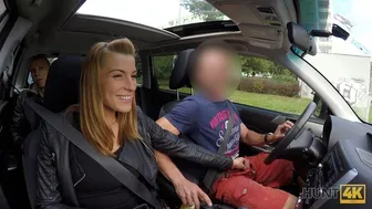 Hunter picks up a hot redhead and her boyfriend for wild fun