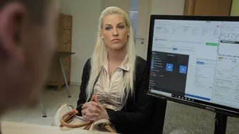 Hot blonde Czech girl fucks for money in office audition