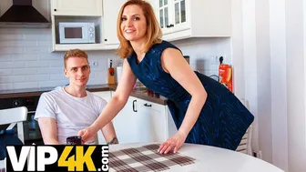 Angry student fucks his blonde Russian math tutor after failing exam