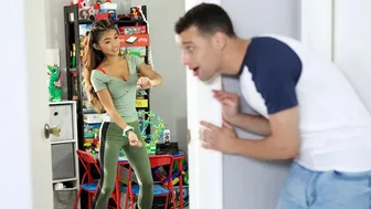 Cute And Tiny Asian Babe Pounds Her Horny Stepbro To Satisfy Her Cravings