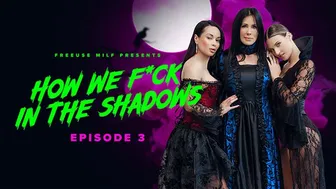 Seductive Vampire Brides Reagan Foxx & Crystal Rush in Halloween Orgy