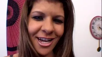 Curvy Latina MILF in lingerie rides big black cock