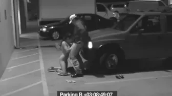 Brunette sucks off a security guard to avoid trouble