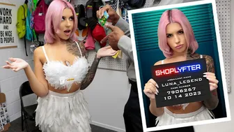 Naughty Schoolgirl Steals Candy and Gets Fucked by Security Guard