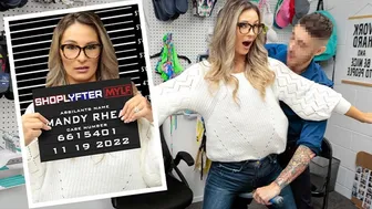 MILF Mandy Rhea's Shoplifting Bust Leads to Rough Backroom Punishment