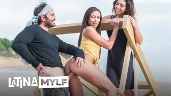 Cassie Del Isla fulfills Frida Sante's boyfriend's desires as a horny Latina MILF